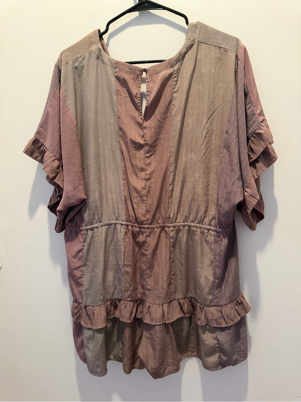Storia Purple & Gray Short Flutter Romper - Picture 5 of 6